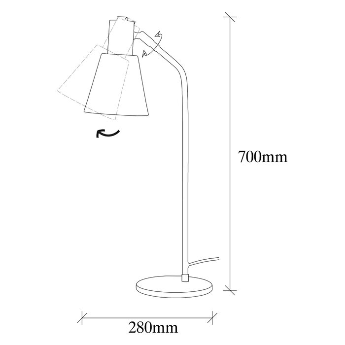 Opviq Sivani - MR-606 Lámpara de mesa con cuerpo metálico Cobre
